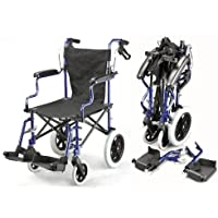 Deluxe silla de ruedas plegable de peso ligero en una bolsa con frenos de mano ECTR04